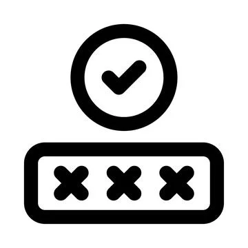 Password check icon. Editable line icon. Professional and modern outline ic.. Stock Illustration