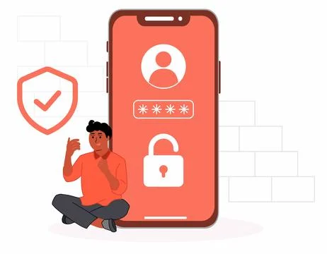 Password code concept illustration Illustrazione stock