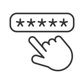 Password code icon in line design. Password, code, security, login, encryption Stock Illustration
