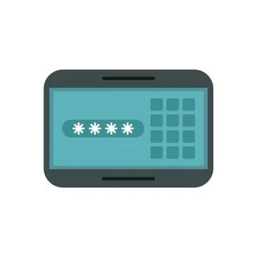 Password code security panel digital Illustrazione stock