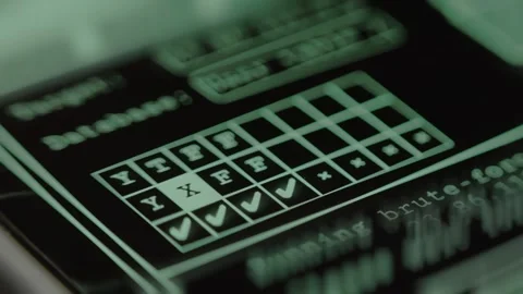 Password cracker, hacking process, macro view 動画素材 292447978