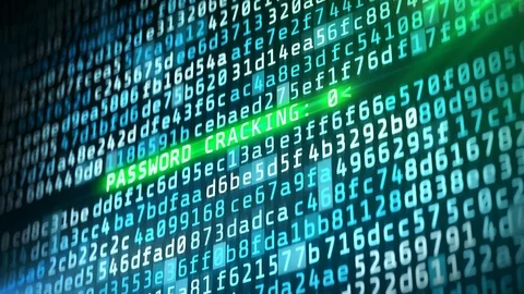 Password cracking text on computer screen, hacking in progress, data theft Stock Footage 122248313