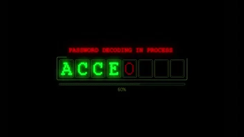 Password Decoding Cyber Security Hacking Interface Stock Footage 341365868