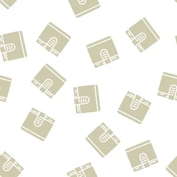 Password diary glyph vector seamless pattern Stock Illustration