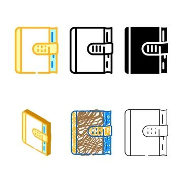 Password diary modern color icon vector Stock Illustration