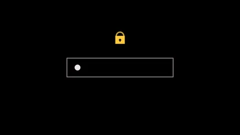 Password dots typing on black background overlay 4K 库存影片 337062883