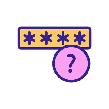 The password is encrypted icon vector outline illustration Stock Illustration