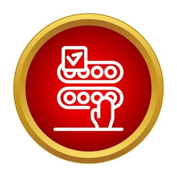 Password entry field with checkmark and hand tapping Stock Illustration