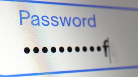 Password entry. Field for entering numbers, letters and symbols, screen, extr 動画素材 171110102