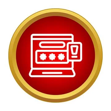 Password error warning on a laptop screen icon Stock Illustration