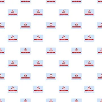 Password error warning message seamless pattern background 스톡 일러스트