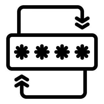 Password exchanging uploading downloading data encryption icon 스톡 일러스트