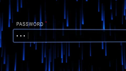 Password field active secure login in progress Stock Footage 300725251