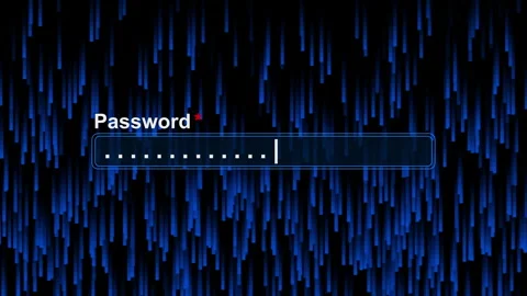 Password Field Active Secure Login In Progress Video Animated Background Stock Footage 335796029