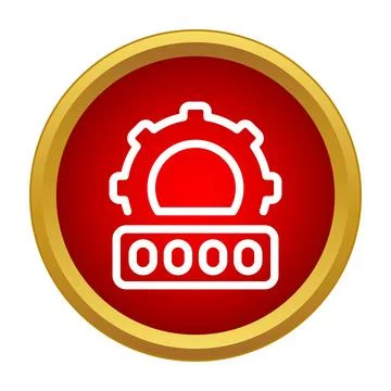 Password field with gear icon settings concept Stock Illustration