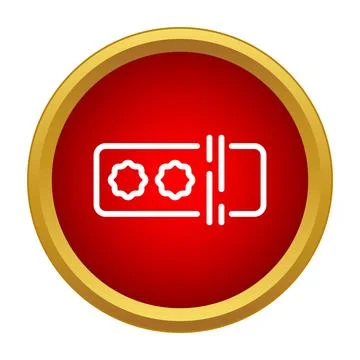 Password field icon for secure user login access Stock Illustration