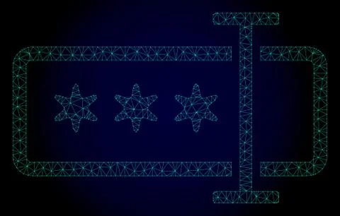 Password Field Polygonal Frame Vector Mesh Illustration 库存插图