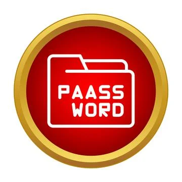 Password folder icon representing data privacy and protection Stock Illustration