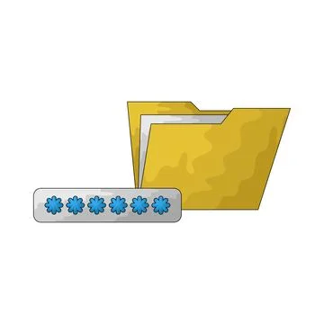 Password folder illustration イラスト素材