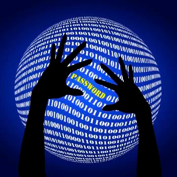 Password Fraud Stock Illustration