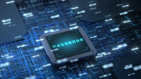 Password guessing on the device screen. Stock Footage 283020447