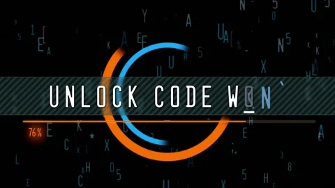 Password Hack animation. secret word Stock After Effects