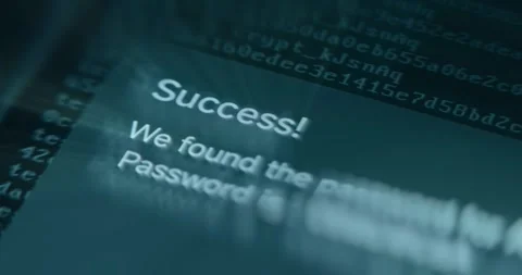 Password hacked, Successfully found password for Wi Fi network Stock Footage 310804354