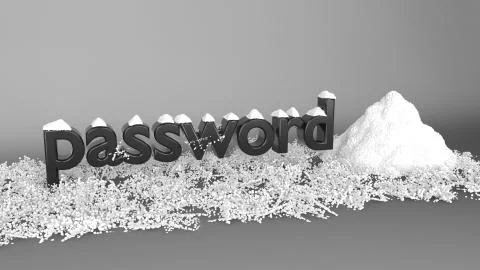 Password hash with salt crypt function concept 3d illustration Illustrazione stock