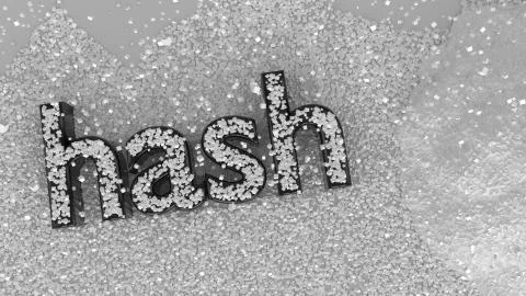 Password hash with salt crypt function concept 3d illustration Stock Illustration