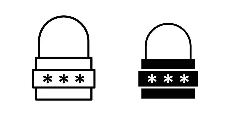 Password icon concept. best for web design Illustrazione stock