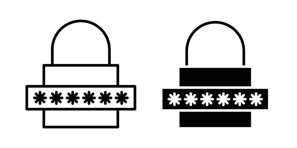 Password icon graphic element. web icon set Stock Illustration