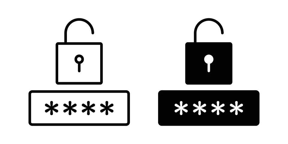 Password icon or illustration vector symbols Stock Illustration