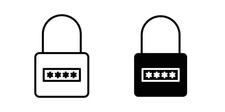 Password icon vector editable eps10 Stock Illustration