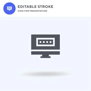 Password icon vector, filled flat sign, solid pictogram isolated on white, logo Illustrazione stock
