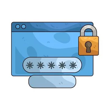 Password illustration Stock Illustration