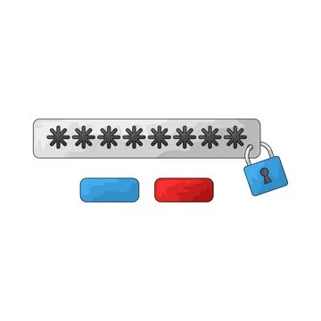 Password illustration Illustrazione stock
