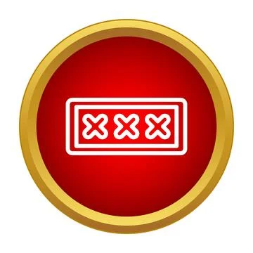 Password input field with censored content icon Stock Illustration