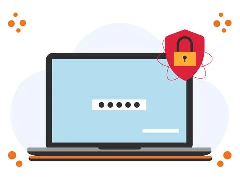 Password Lock Concept Illustration Stock Illustration