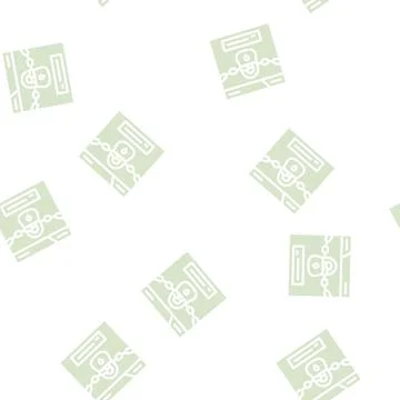 Password lock glyph vector seamless pattern sign Illustrazione stock