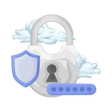 Password Lock Illustration Illustrazione stock
