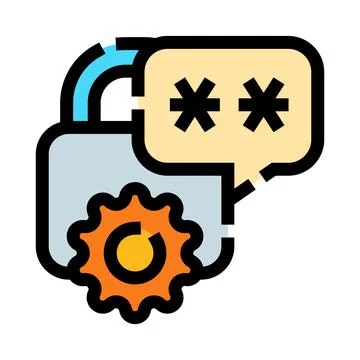Password lock settings for digital data security 스톡 일러스트