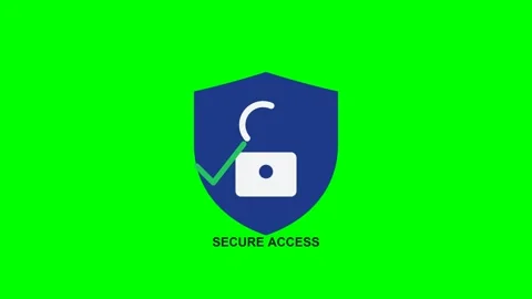 Password Lock Shield Unlock Animated Cybersecurity Technology Motion Graphic Stock Footage 341456296
