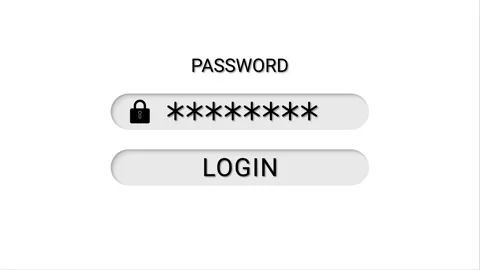 Password Login Animation Mouse Click on Login Button Stock Footage 319897255