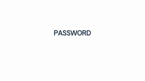 Password login field animation with secure typing Video stock 334137185