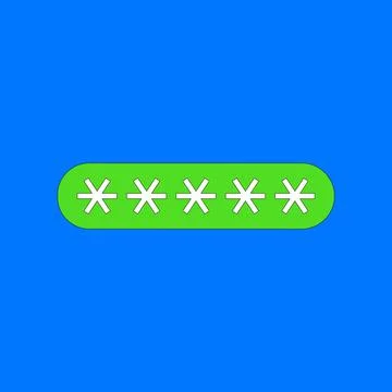 Password login field Stock Illustration