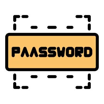Password login icon vector flat Stock Illustration