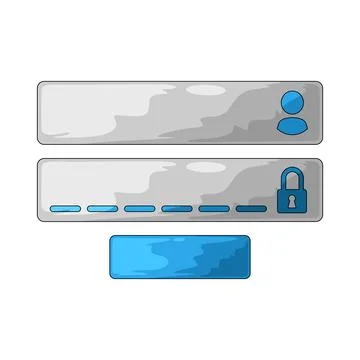 Password login illustration イラスト素材