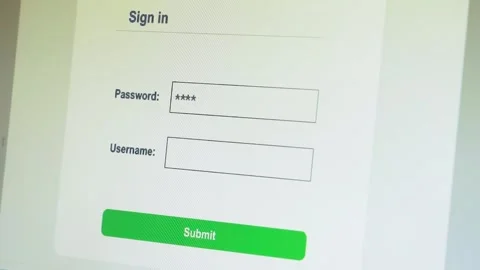 Password login security. Concept of internet cybersecurity Stock-Footage 320542693