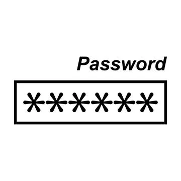 Password logo design Illustrazione stock