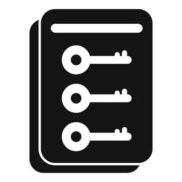 Password manager protecting user data with multiple keys Stock Illustration